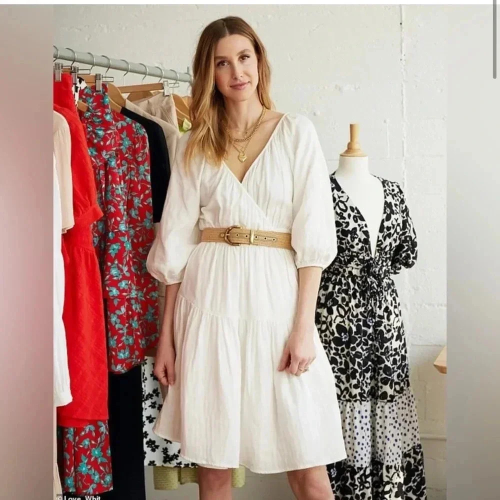 LOVE, WHIT BY WHITNEY PORT WRAP DRESS, NWT